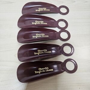 Lot of 5 Vintage Church's English Shoes Shoehorns Burgundy
